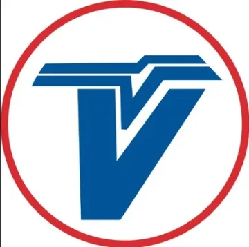Blue V logo with red circle border, representing a professional food supplier, distributor, or wholesale food company brand identity.