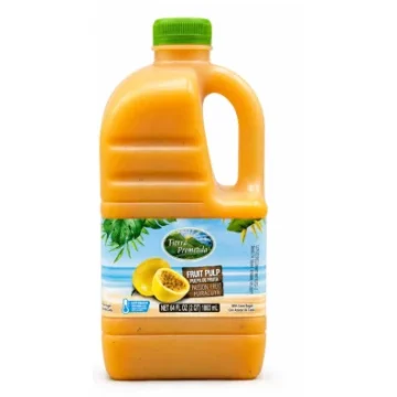 Tierra Prometida passion fruit maracuya pulp in 64oz bottle for commercial food service and wholesale distribution.